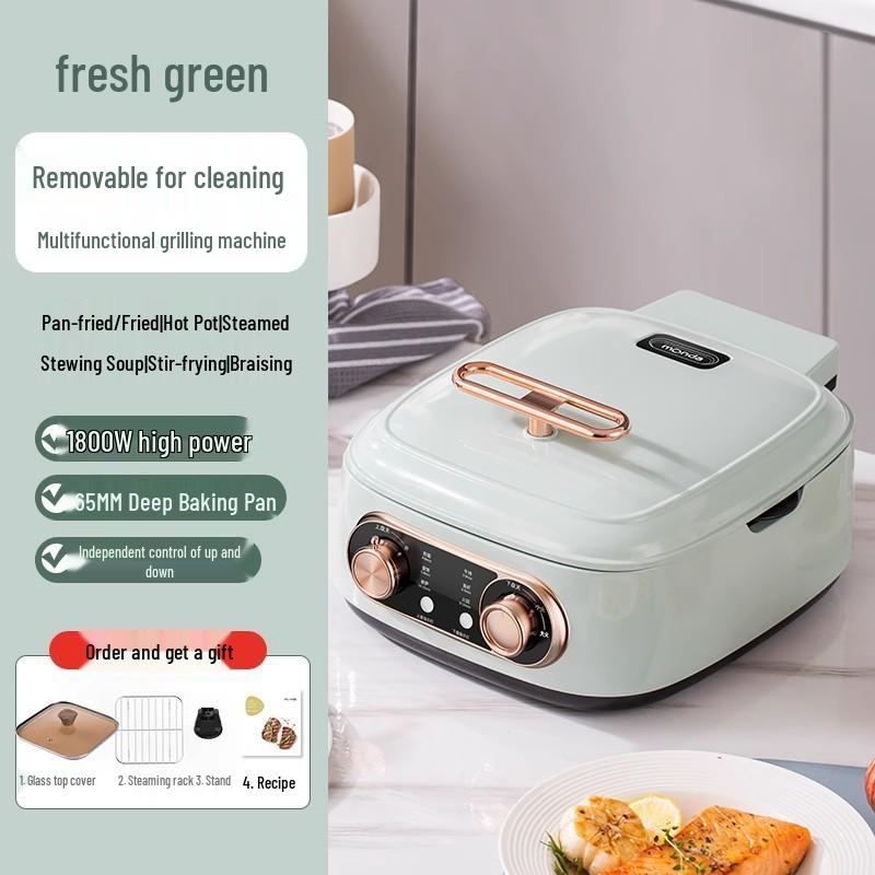 Mondamengda Multifunctional Electric Griddle & Pancake Maker, Double-Sided Non-Stick Frying and Baking Pan