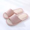 Japanese Style Women's Cotton Linen Slippers - Non-slip, Soft Sole for Indoor Use - Ideal for Summer, Spring, and Autumn.