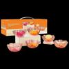 Ba Shi Ting Nordic Glass Lace-Edge Dessert & Salad Bowl Set