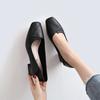 French Small Fragrant Style Hot-selling Autumn New Soft Leather Retro Shoes Flat Single Shoes Women's Velcro Non-slip Comfortable Women's Shoes