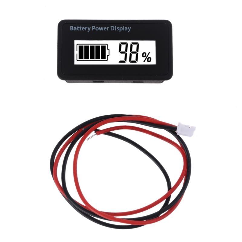 Battery Monitor Digital Battery Capacity Voltmeter Tester Percentage Level