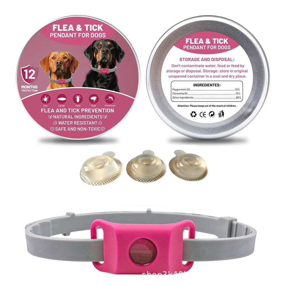 Pet Flea and Tick Collar for Dogs and Cats, Silicone Mosquito Repellent, 8-Month Protection