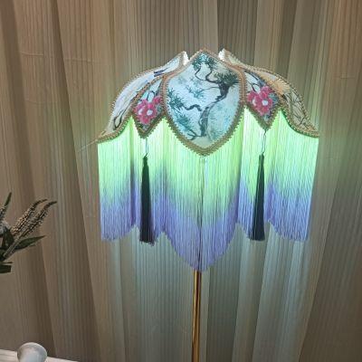 

Handmade Butterfly Flower Floor Lamp Tassel Lamp with Retro Style, Cozy Ambient Lighting Fixture Elegant Handcrafted Floor Light
