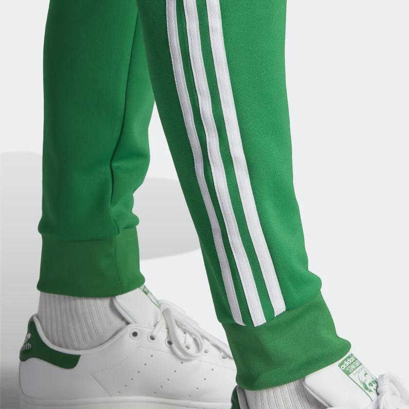 Adidas Adicolor Classics SST Track Pants Green/White Men Streetwear IK3515