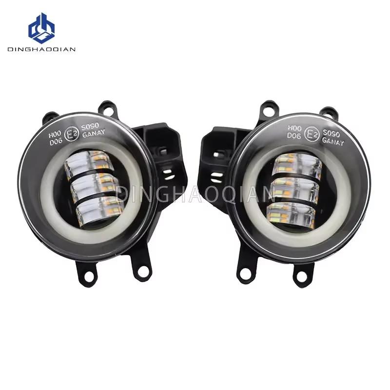 Für Toyota RAV4 2016 2017 2018 1 Paar Auto Nebelscheinwerfer LED Angel Eye DRL Tagfahrlicht H11 12V Hohe Helligkeit