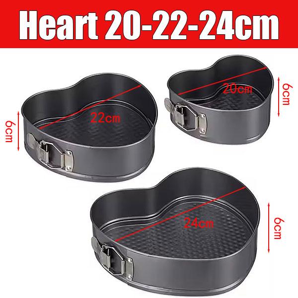 3Pack Professional Cheesecake Baking Molds Springform Pan Tin with Removable Bottom Nonstick Carbon Steel Cakes Mold Baking Tool