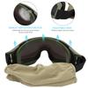Military Standard Goggles Ergonomic Polycarbonate Lens with 2 Extra Lenses (3 Colors) Adjustable Buckles Comfor
