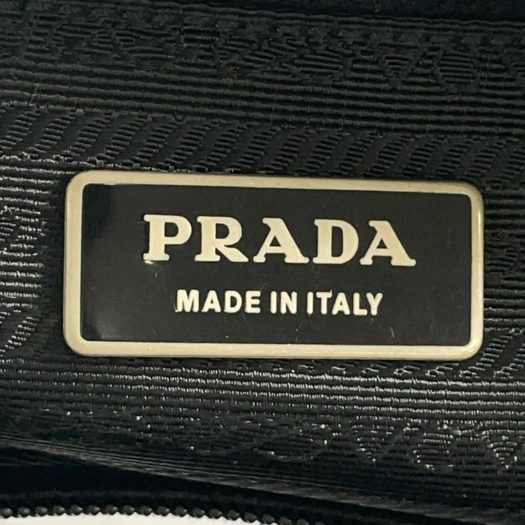 Prada Re-Nylon Triangular Logo Shoulder Bag Nylon Black Women BT0520 Used