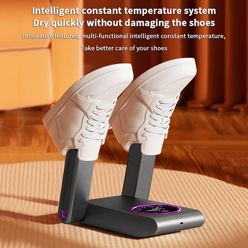 Portable Shoes Dryer, Upgraded 2 Or 4 Drying Racks, Foldable Boot Dryer And Deodorizer With Fan