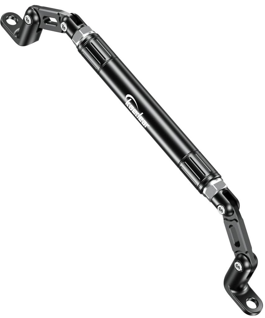 Kaedear Motorcycle Mirror Mount Clamp Bar Multi-Bar Mirror Brace for Motorcycles, Scooters, and Mopeds, Double Wish Mirror Bar KDR-HB6 (Black)