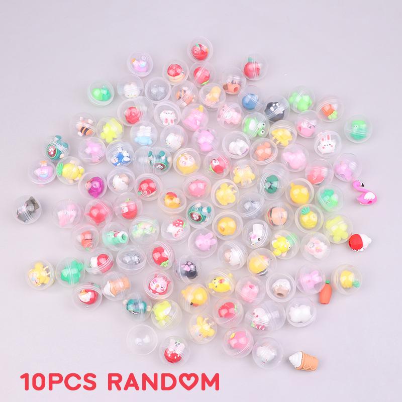 10pcs 32mm Children Mini Little Animal Toys Funny Pet Ball Egg Capsule Toys For Vending Machine