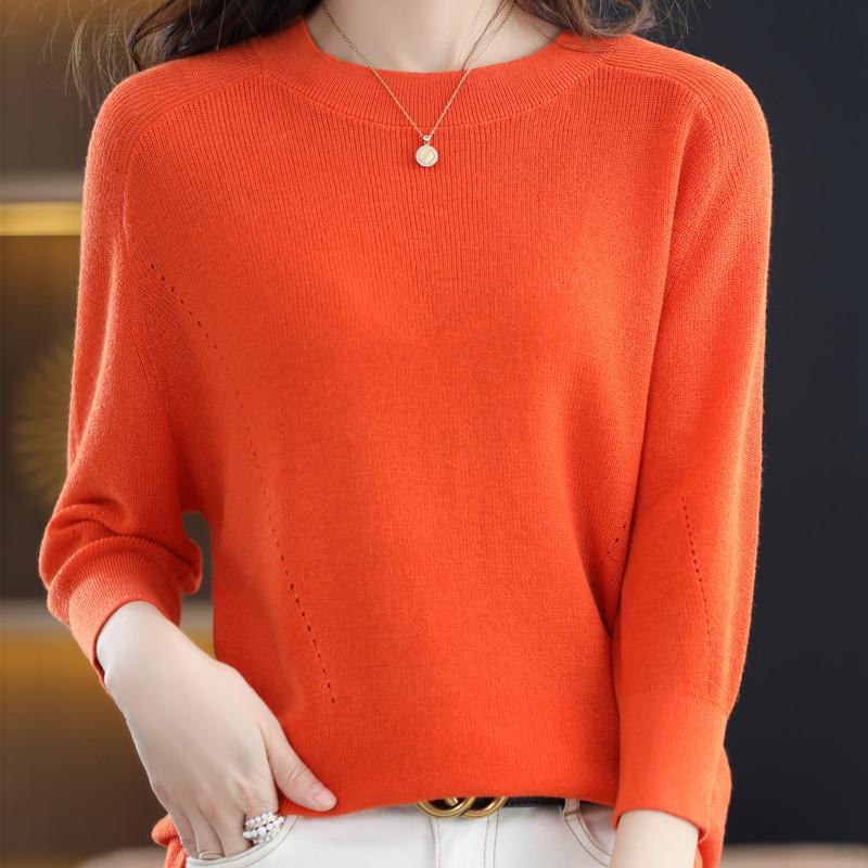 Damen Wollpullover Qinghe Kaschmir 50% Seide 50% Wolle Frühling und Sommer Wolle Kurzarm ärmellose Weste weich und bequem