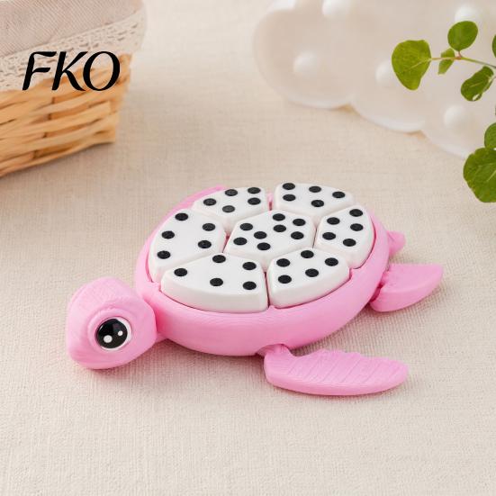 Verstellbare Pose Figur 3D-gedruckte Wassermelonen-Schildkröte Fidget Toy mit beweglichen Gelenken, Drückbare Schalenknöpfe Stress Einzigartiges Entlastungsspielzeug, Kreatives Tier
