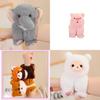 Cute Animal Plush Toys With Snap Bracelet Adorable Elephant And Lion Hand Ring Stuffed Doll For Kids