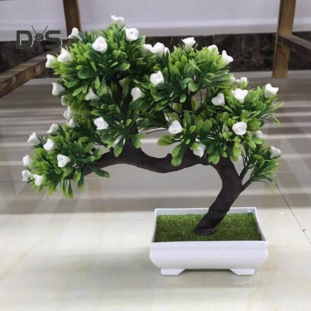 Blooming Bouquet Artificial Flower Tree Pot Bonsai Stage Garden Wedding Party Balcony Decor
