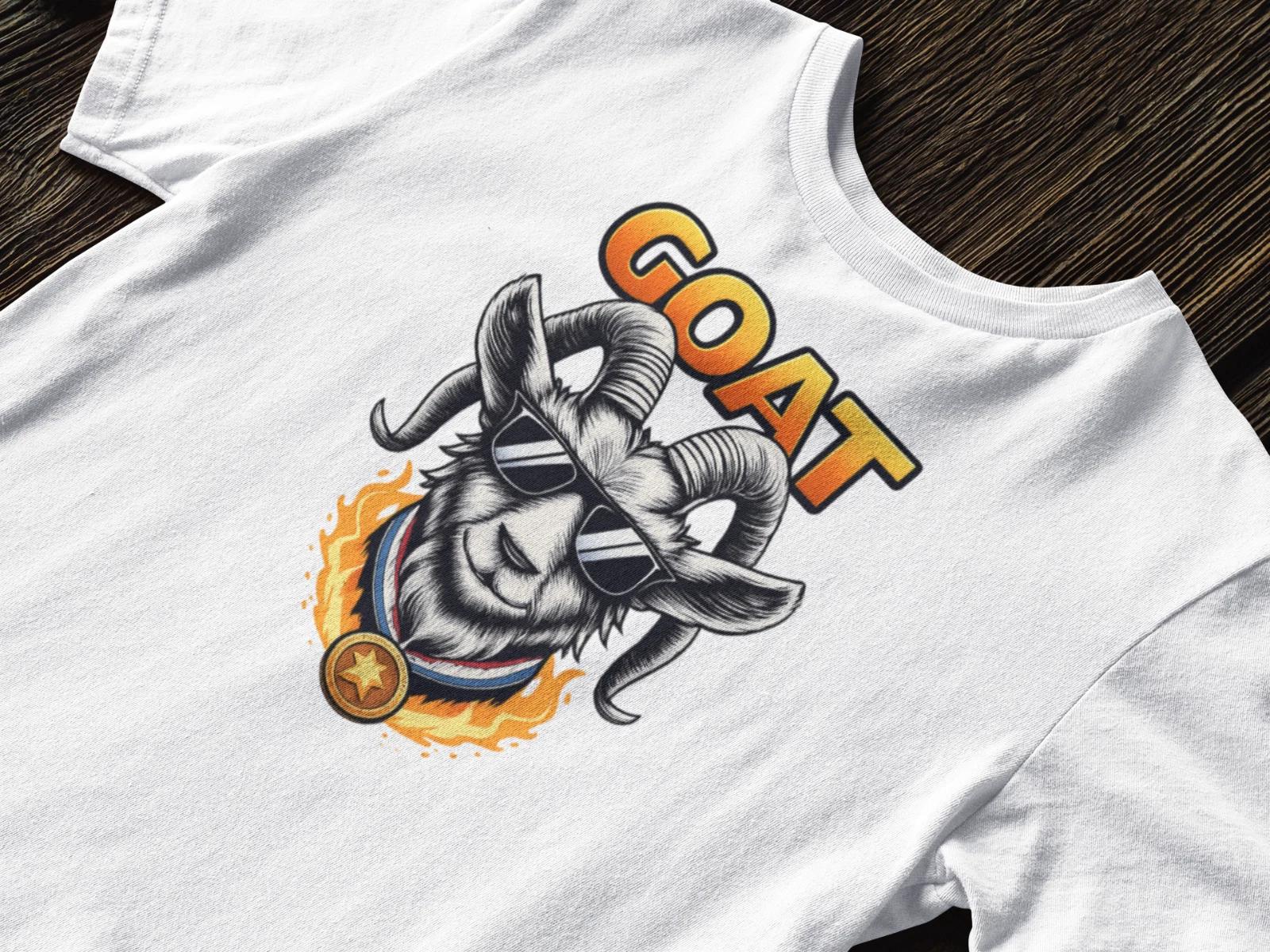 The Goat Shirt, Goat T-Shirt Cool Goat Mascot Tee,GOAT Animal Shirt, meme shirt S