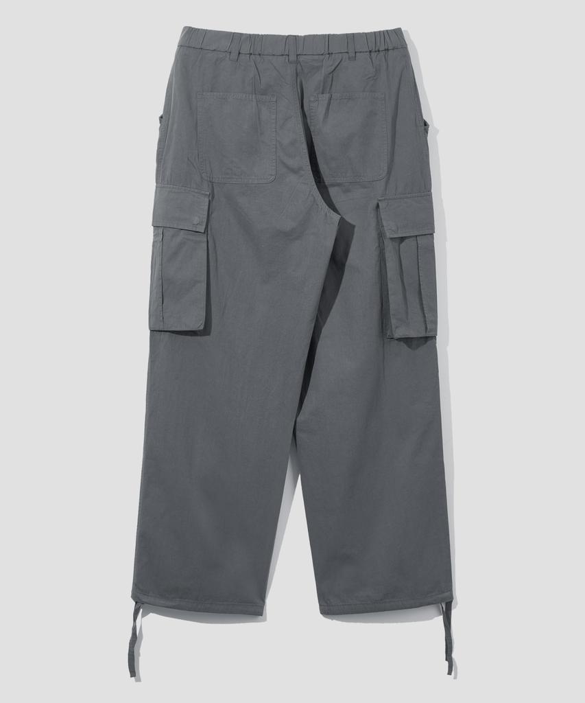 AGOD Cargo Strap Parachute Cotton Pants [Gray]