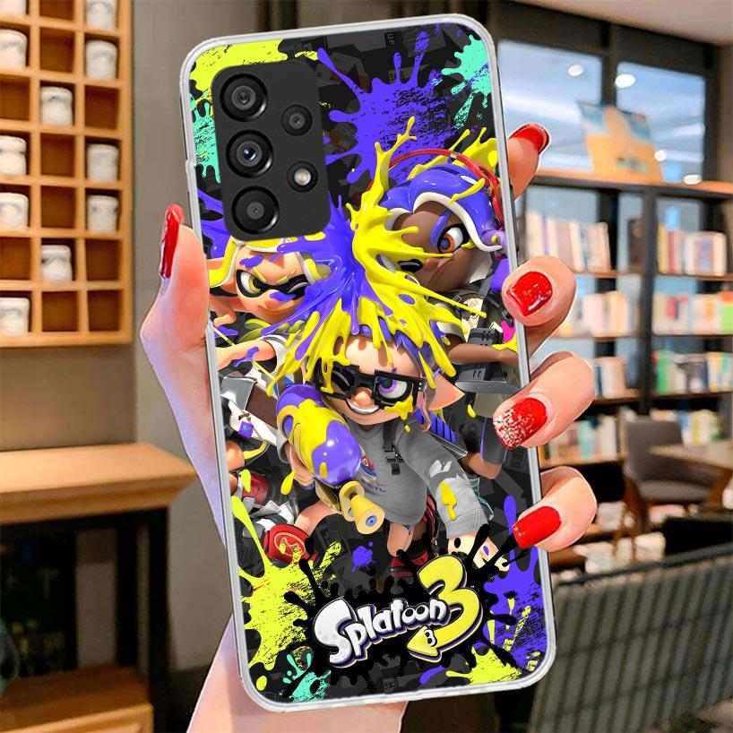Game S-Splatoons Phone Case For Samsung Galaxy A12 A22 A32 A52 A72 A02S Phone Case Note 20 Ultra 10 S10 Plus A51 A71 A50S A20S A