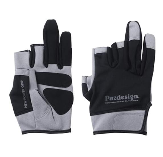 

Paz Design Cool Dry Black XL PGV-036 3-Fingerless Gloves, Gray,