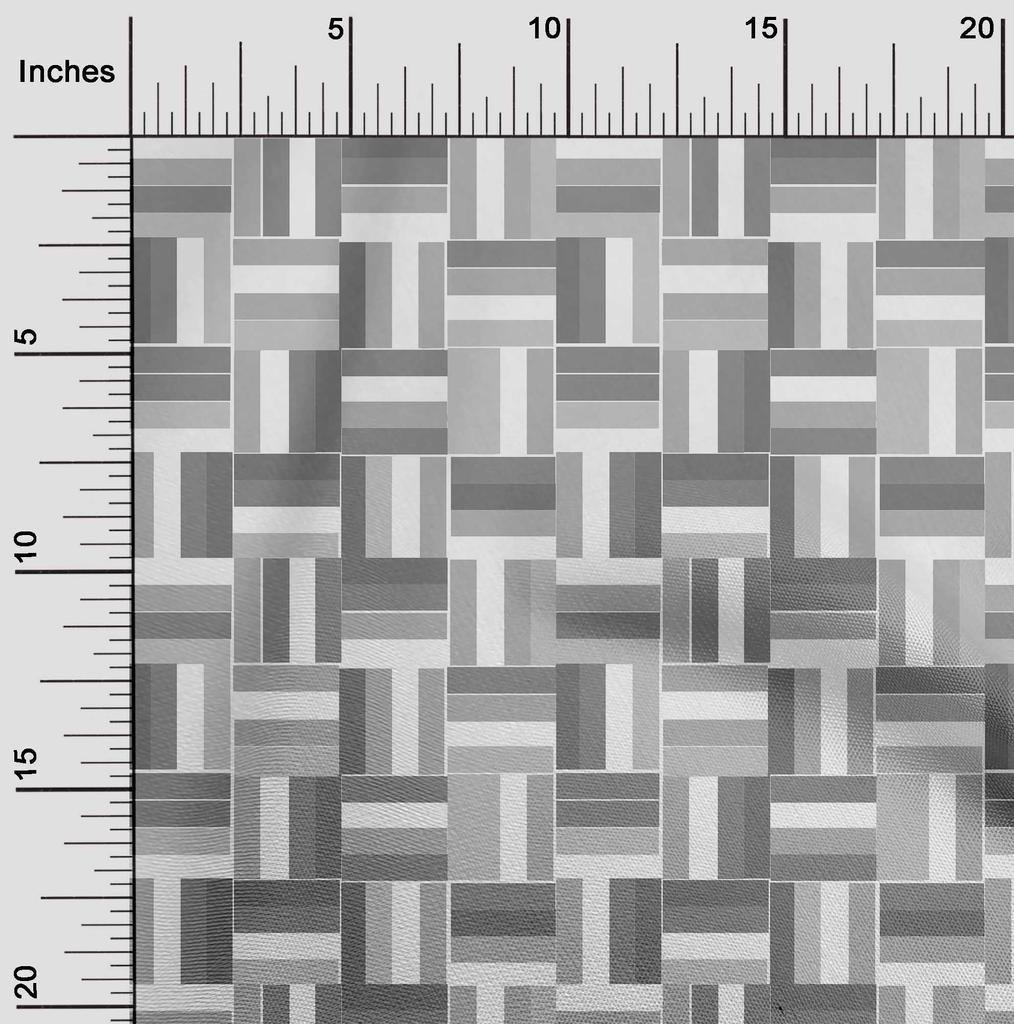 oneOone Cotton Flex Gray Fabric Geometric Bold Lines Sewing Craft Projects Fabric Prints By Yard 40 Inch
