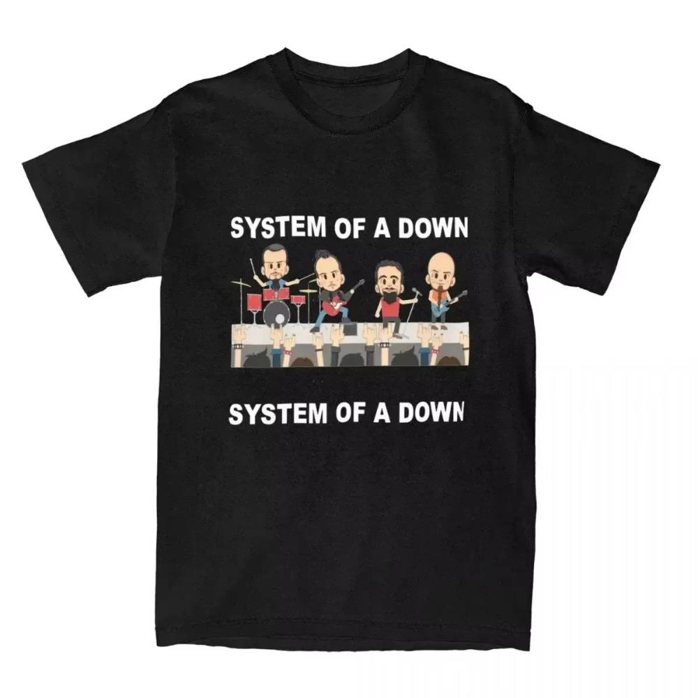 

LE Мужская Женская S.O.A.D Оригинальная Ретро Группа Музыка Футболка System Of A Down Винтажная Круглый Вырез Лето M