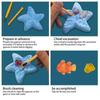 Dinosaur Fossil & Gemstone Excavation Kit - Archaeological Puzzle Toy with Starfish Marine Life 12 Real Gemstones Included