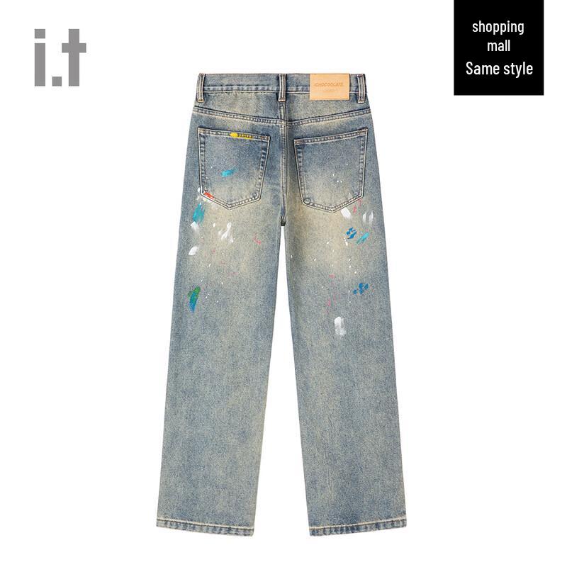 CHOCOOLATE i.t Retro Graffiti Tintenspritzer Weite Jeans