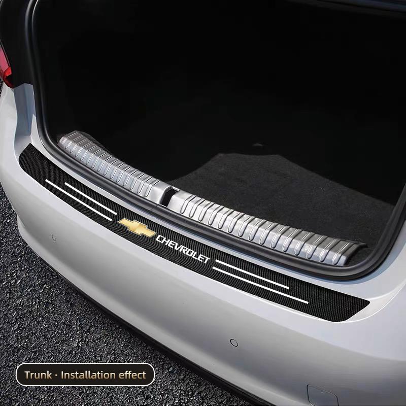 Car Threshold Protection Sticker Trunk Carbon Fiber Decor For Chevrolet Equinox Suburban Cruze Malibu Traverse Blazer Colorado
