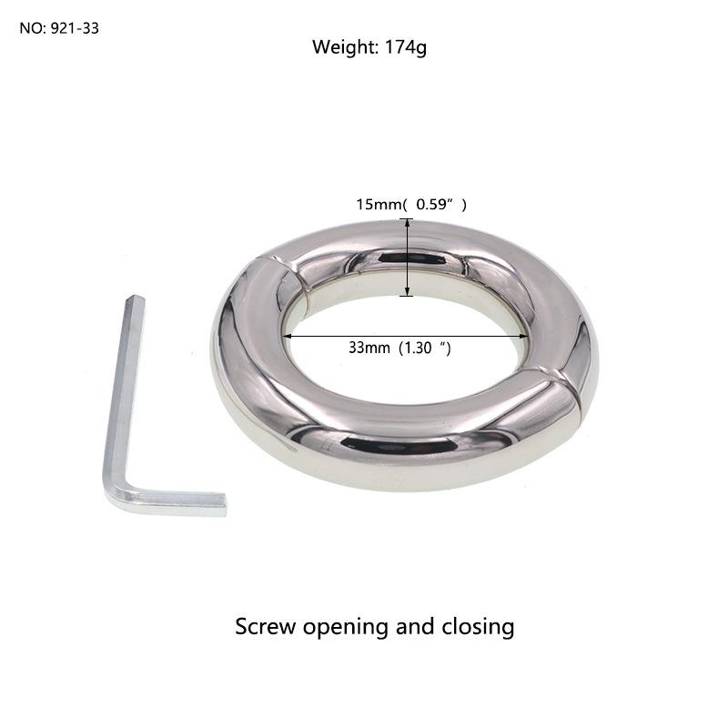 Metal Sex Toys Male Scrotum Binding Device Penis Ring Testicle Pendant Weight Bearing Ring Adult Supplies