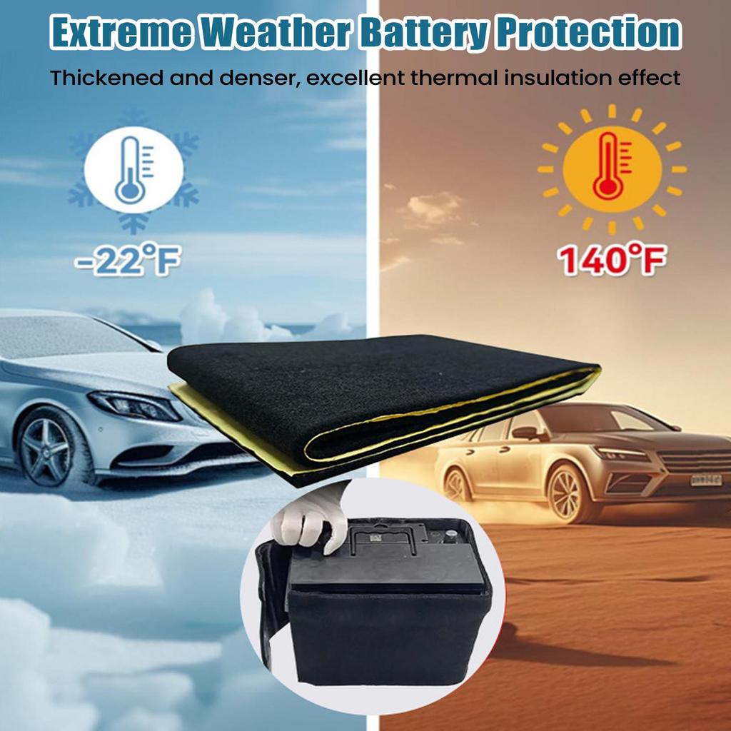 Car Battery Insulation Adhesive Vehicle Supplies Car Battery Fireproof Blanket Winter Battery Blanket Heat Cover for Trucks SUV