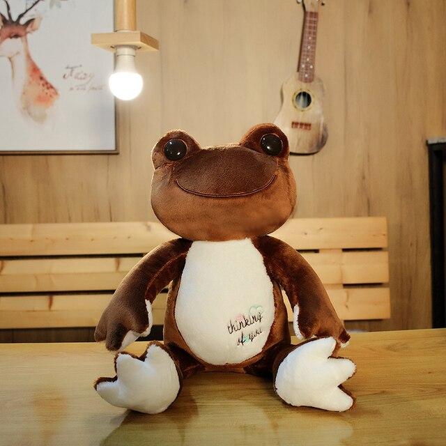 Charming Frog Plush Toy Colorful Cartoon Plush Smile Frog Pillow Stuffed Soft Dolls Children Baby Nice Birthday Xmas Gift