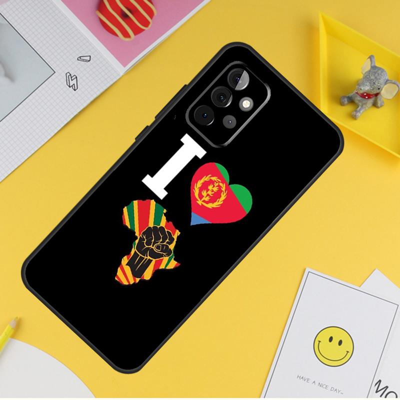 Eritrea Flag Case For Samsung Galaxy A55 A35 A25 A15 A51 A71 A12 A32 A52 A13 A33 A53 A14 A34 A54 Coque