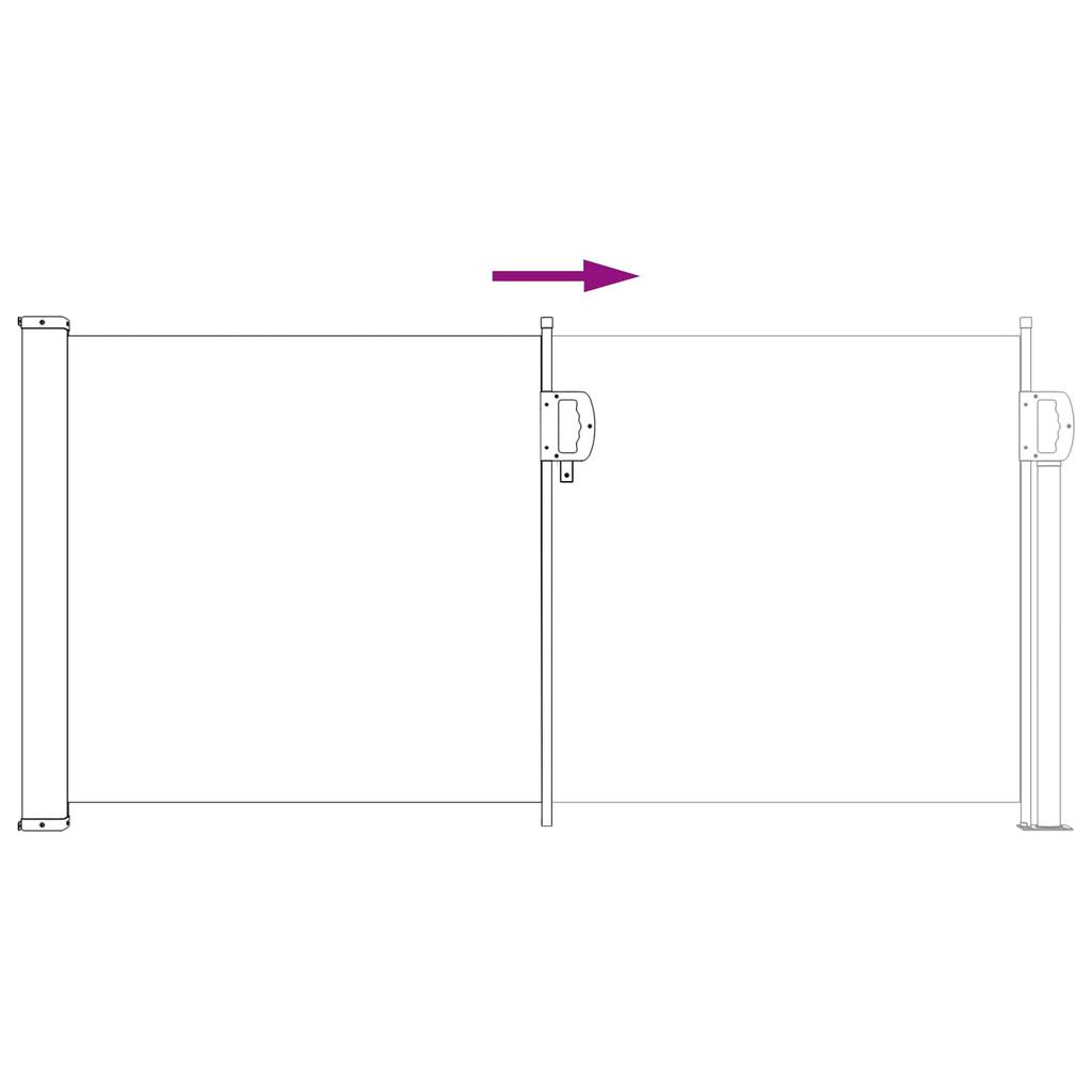 Retractable Side Awning Gray 300 x 100 cm Polyester
