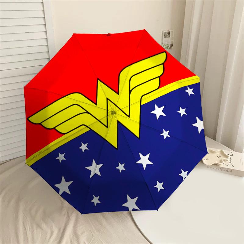 

1PC Wonder Woman Umbrella-8-Rib Reinforced, Automatic Open, Lightweight & Durable, Cute Fashion Accessory for Outdoor, Beach or Casual Use, Beach Umbr