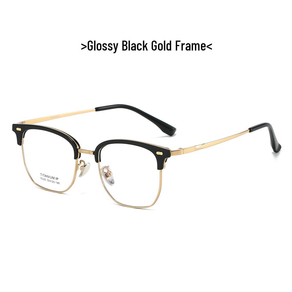 2024 Autumn Winter New CBD Business Titanium Frame Glasses with Anti-Blue Light and Myopia Protection, Model 15025