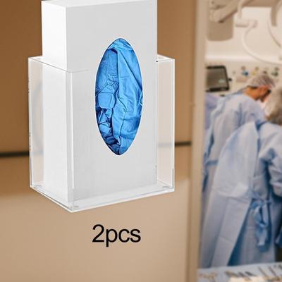 Acrylic Glove Box Holder Facial Tissue Rack Dispenser Case Cover for Restaurant