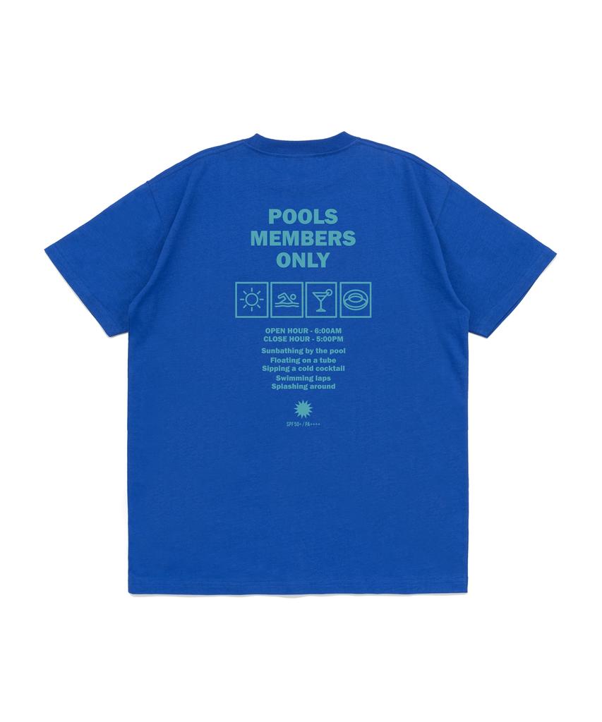 NET SOCIAL CLUB Private Pool Club Short Sleeve T-Shirt (Ocean Blue)