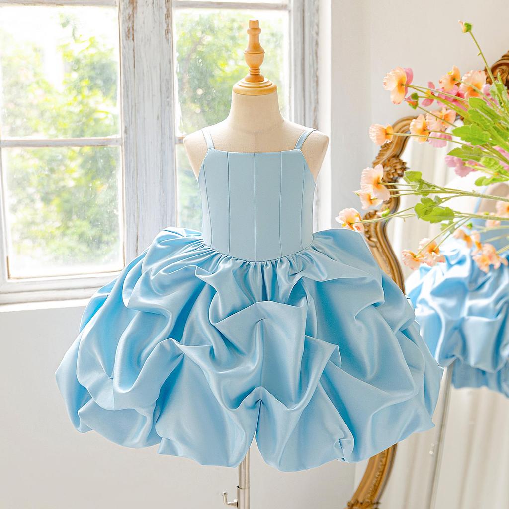 Children's Formal Spaghetti Strap Flower Girl Dress - Birthday, Wedding, Party, Stage Performance Princess Dress