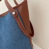 DenimTote Bag Women Fashion Shoulder Bag Casual Daily Use Structured Handbag