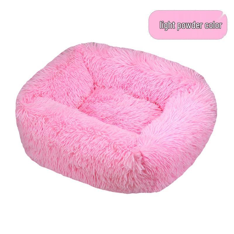 

Зимнее уютное квадратное плюшевое гнездо для питомца - Теплый коврик для кошки и собаки XS (45 x 35 cm)