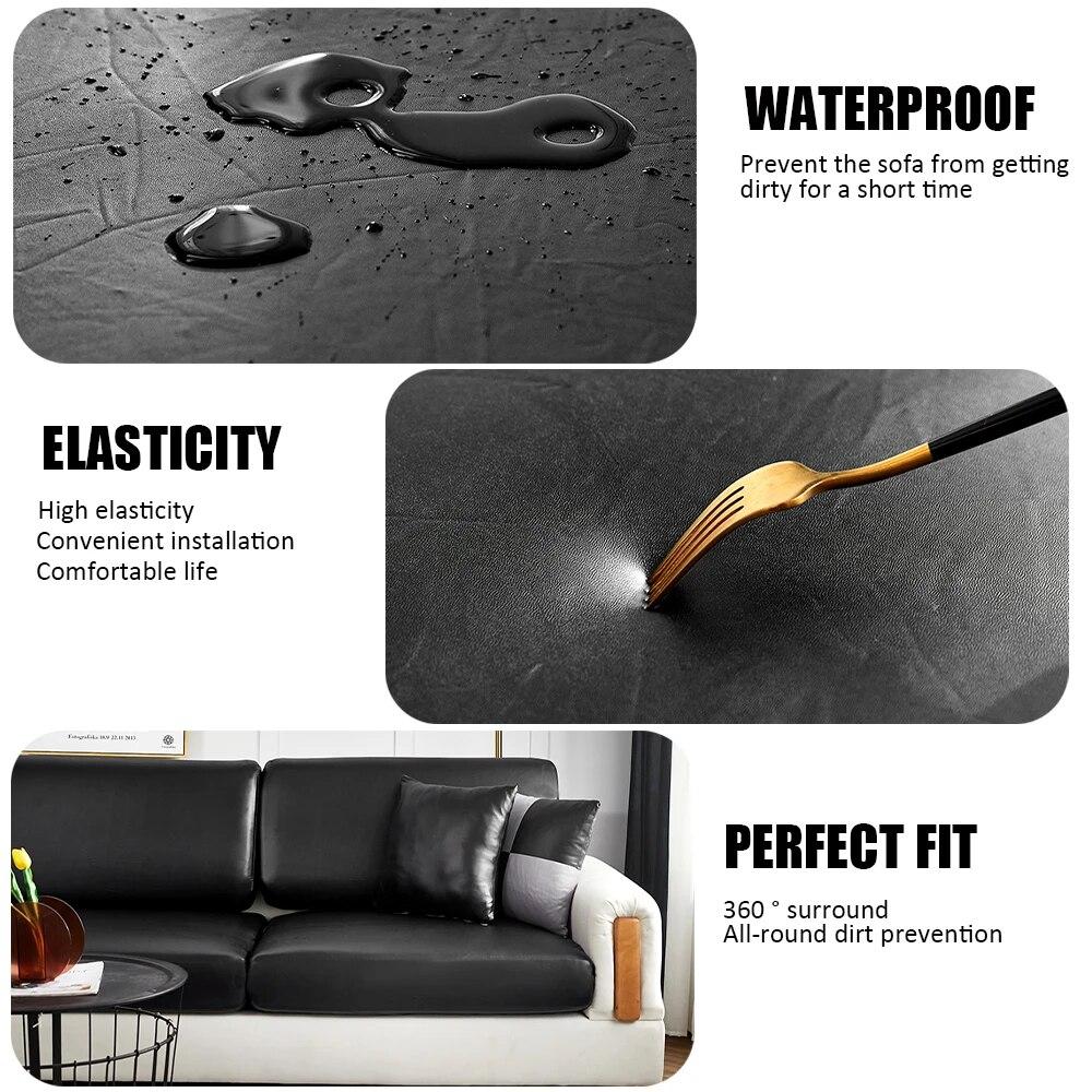 Huse pentru scaune de canapea din piele PU impermeabilă pentru sufragerie Huse elastice pentru mobilă Protecție 15 culori solide Huse pentru canapea