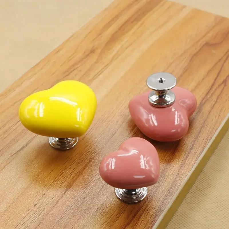 Heart Shaped Toilet Press Button Cute Rabbit Toilet Drain Button Tank Push Switch Nail Protector Love Button Bathroom Accessori