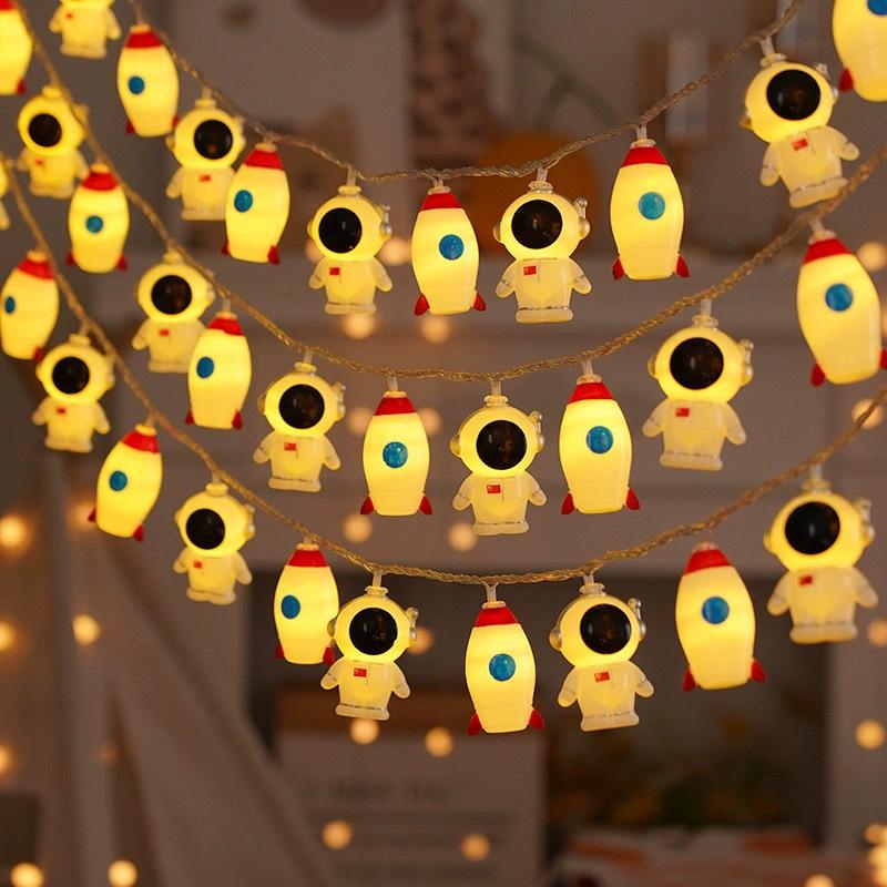 LED Smiling Cloud & Star String Lights for Children's Bedroom, Tent, Birthday Decoration, Battery-Powered Camping & Hanging Lights