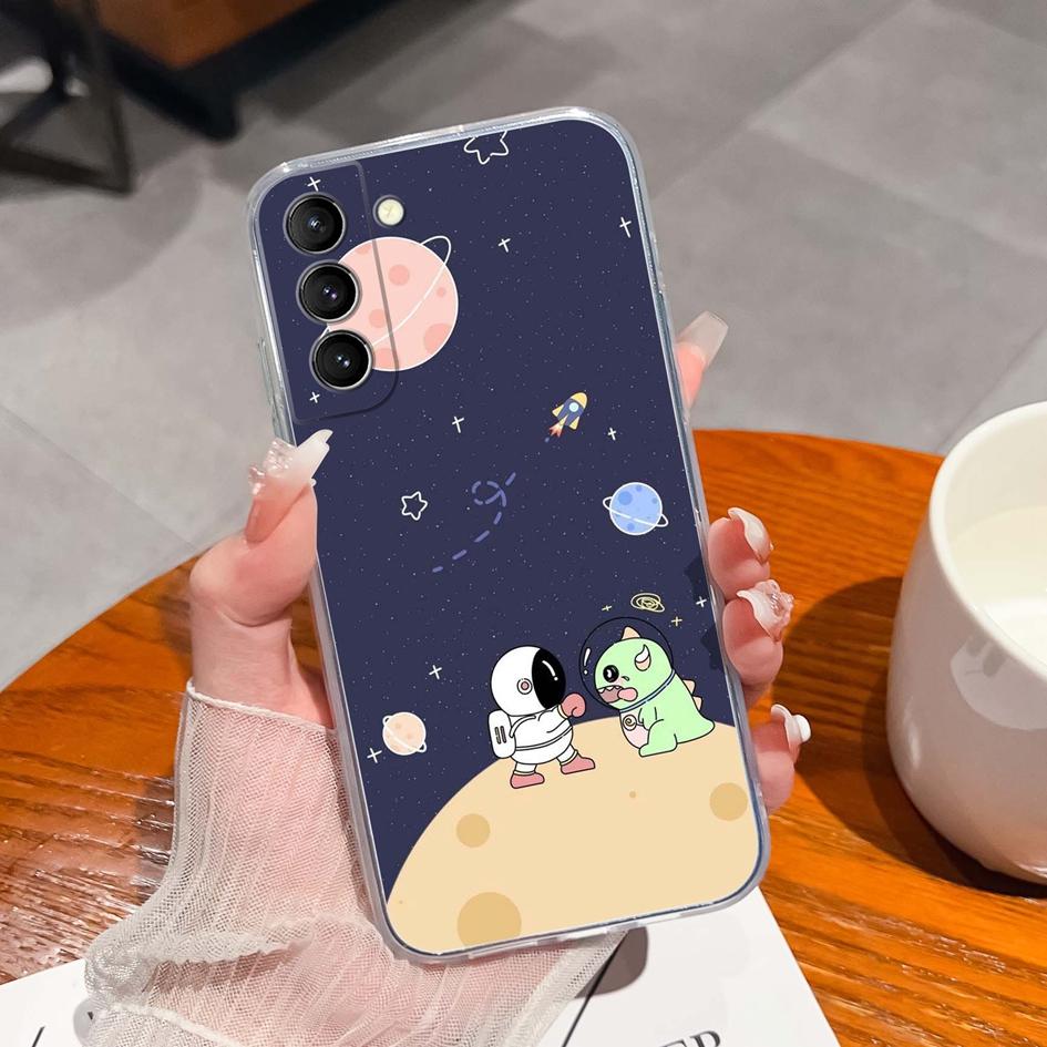 Back Cover For Samsung S21 S22 S23 Ultra Plus S6 S7 S9 Edge Bumper Case Screen Protector Luxury Graffiti Butterfly Silicone Soft TPU Transparent Shell