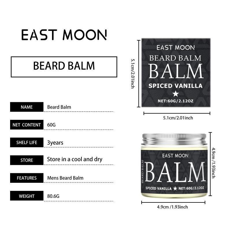 East Moon Vanilla Beard Nourishing Balm Strong Holding Keep Smoothing Increase Growth Dashing Gentlemen Gifts Men Beard Care Wax