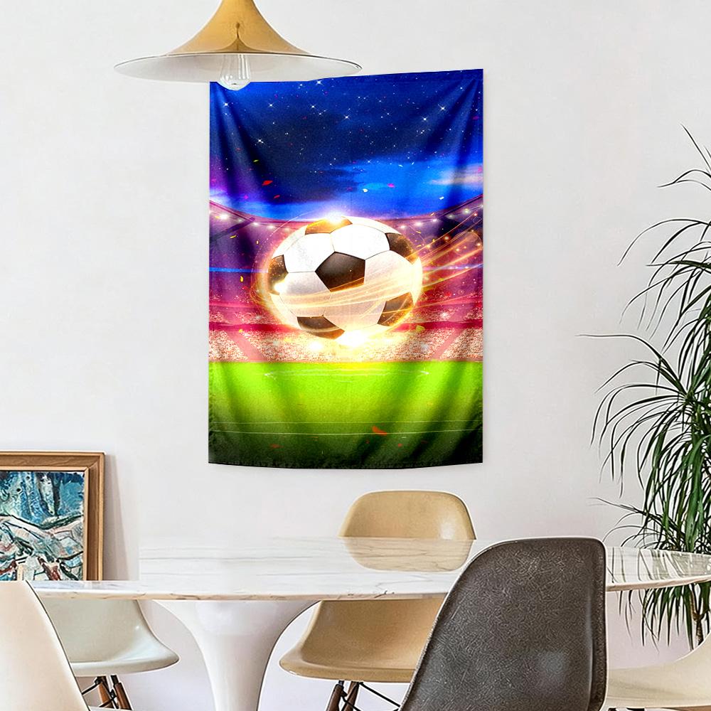 Soccer Wall Decor Tapestry Art For Pet Memorial Birthdaywedding Party Backdrop Family Gift