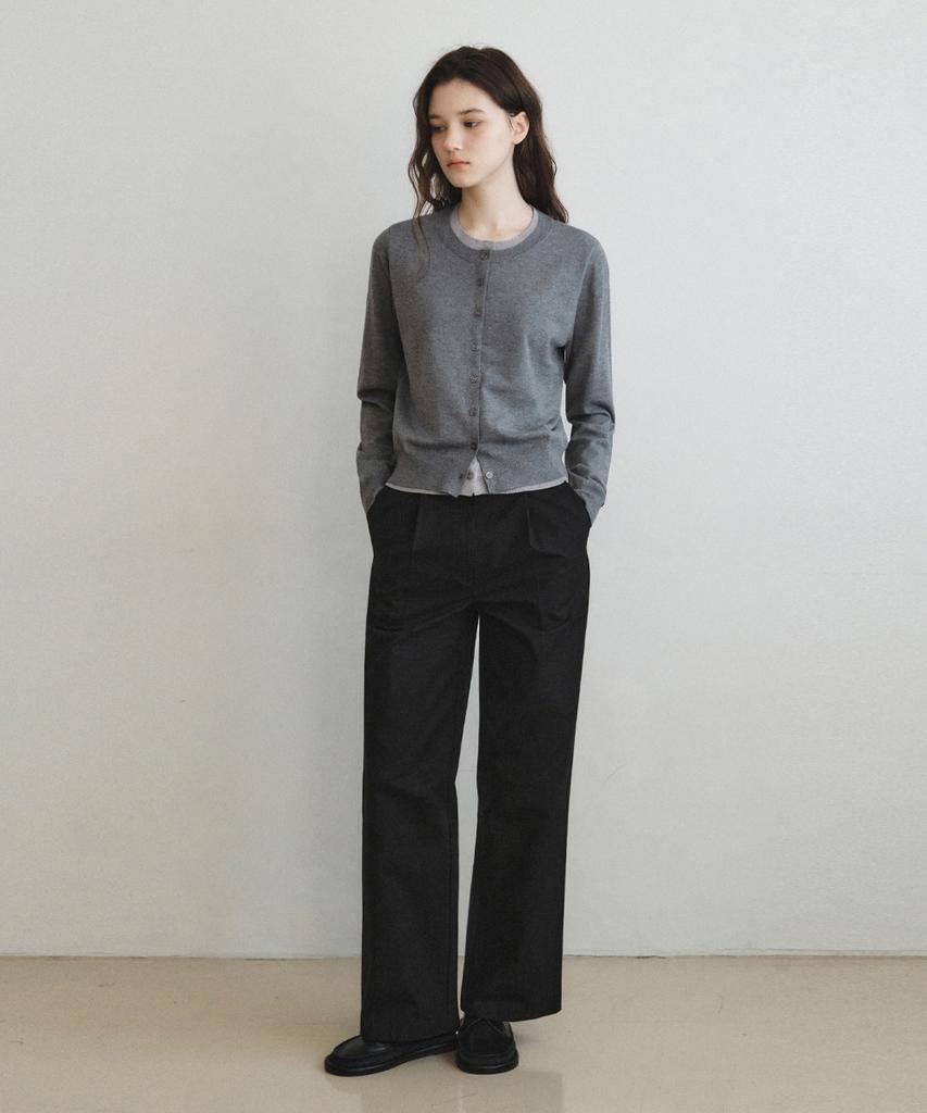 Wednesdayoasisforwomen W/Washable Double Layered Round Cardigan_Gray(Wc26Kn28)