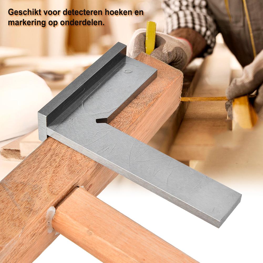 Angle Ruler Engineer Square High Accuracy Stainless Steel 90 Degree with Seat(150x100mm)