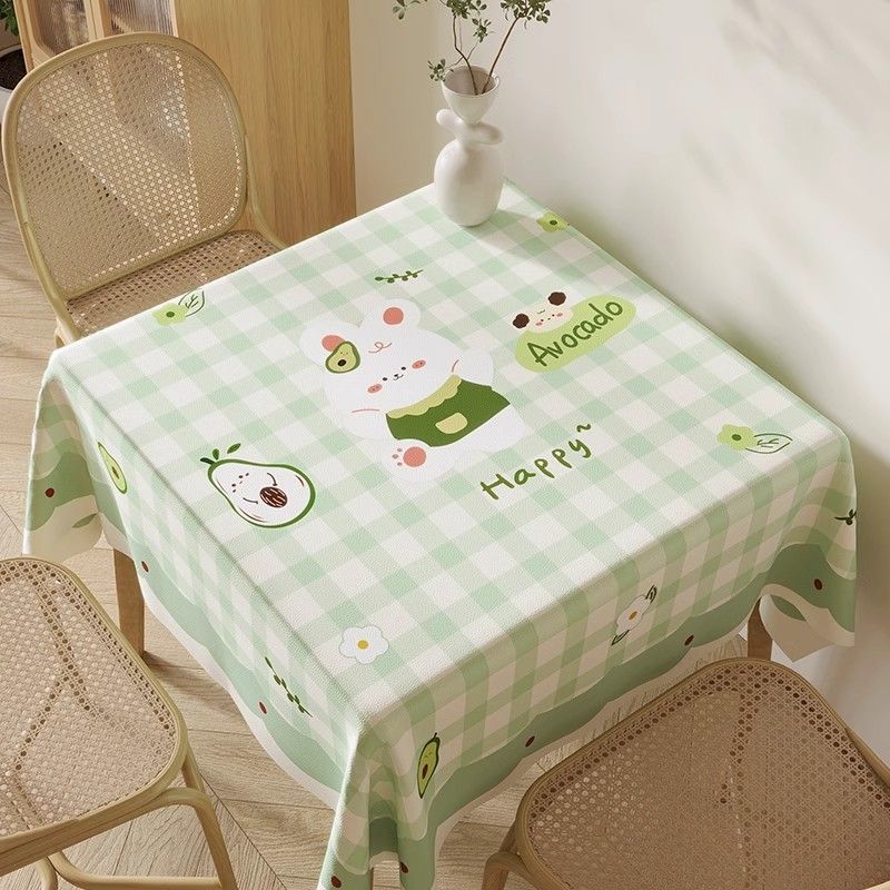 Square Table Tablecloth Waterproof, Oil-Proof And Anti-Scalding Square Household Small Fresh Dining Table And Chairs Modern And Simple