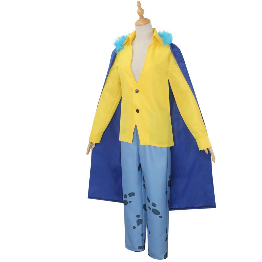 Anime ONE Trafalgar D Water Law PIECE Mantel Hose Umhang Cosplay Kostüm Erwachsenen Sets Halloween Karneval Performance Uniform Mütze